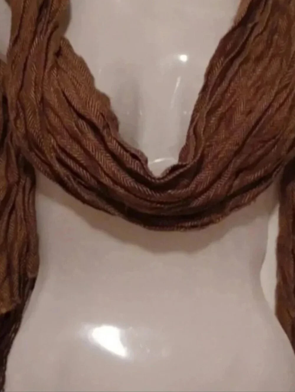 2 light Brown  scarves